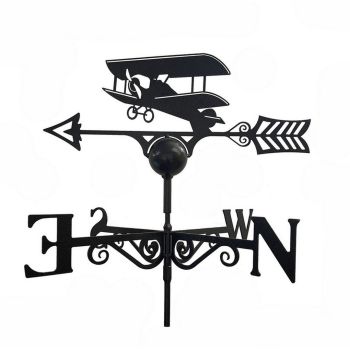 Tiger Moth Weathervane - Steel - Powder Coated Black