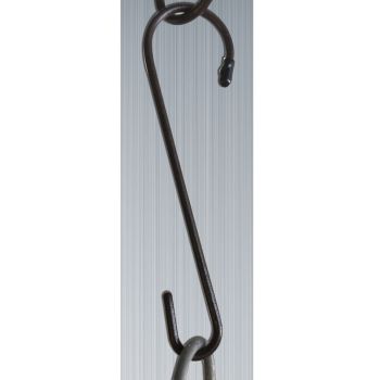 Handy Hook 8 Inches Silver - Garden Hanger - Solid Steel - H20.3 cm - Black