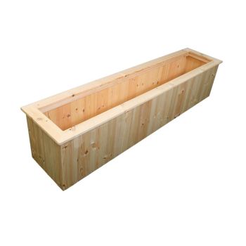Multi Pack of 2 - Untreated Wooden Planter Trough Pressure Treated - L40 X W120 X H40 cm - Assembled