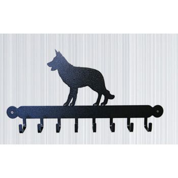 Tool Rack (Alsatian) - Hooks - Solid Steel - W54.6 x H30.5 cm - Powder Coated Black