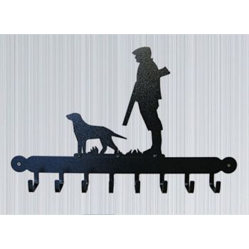 Tool Rack (Gun Down) - Hooks - Solid Steel - W54.6 x H30.5 cm - Powder Coated Black