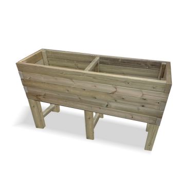 Multi Pack of 3 - Raised Super Heavy Duty Veg Trough Planter - Timber - L60 x W180 x H80 cm - Fully Assembled