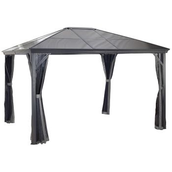 Sojag Verona Gazebo 3m x 3.7m - Aluminum - L362 x W297 x H261 cm - Powder-coated