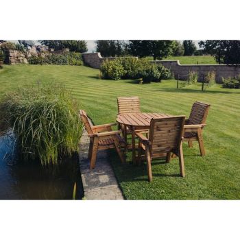 Valley 4 Seater Round 4XC - Timber - L220 x W220 x H95 cm - Garden Furniture - Minimal Assembly Required