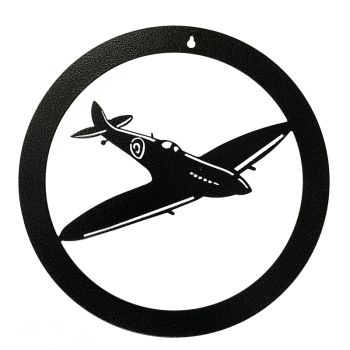 Spitfire Large Wall Art (WA06B) L49.5 x W1.5 cm - Black