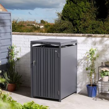 Wimbledon Single Bin Store - Steel - L81 x W68 x H116.5 cm - Powder-Coated - Anthracite
