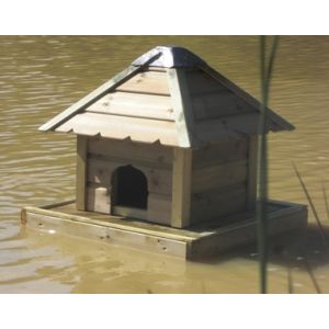 Floating Duck Nesting Box, Duck House for Ponds, Waterfowl Nest - W46 x H62 cm