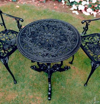 Grape Round Table British Made, High Quality Cast Aluminium Garden Furniture
