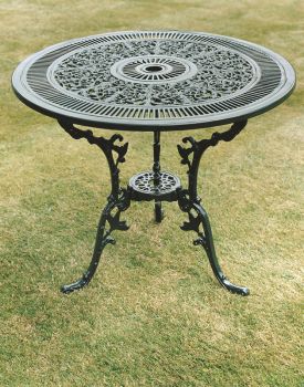 Coalbrookdale 81cm Table British Made, High Quality Cast Aluminium Garden Furniture