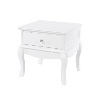 Options White Painted Lyon, 1 Drawer Bedside Cabinet