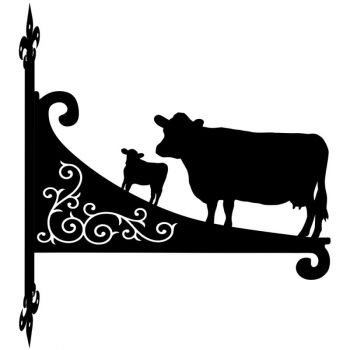 Dexter Cow And Calf Decorative Scroll Hanging Bracket
