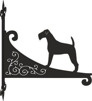 Irish Terrier Decorative Scroll Hanging Bracket