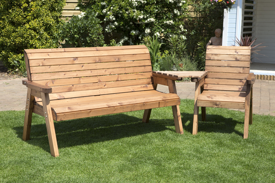 Charles Taylor Four Seater Companion Set, garden table and chairs, fully assembled