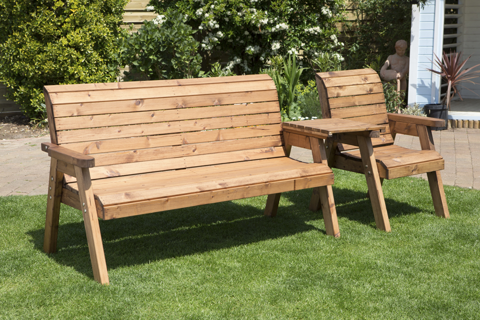 Charles Taylor Four Seater Companion Set, garden table and chairs, fully assembled